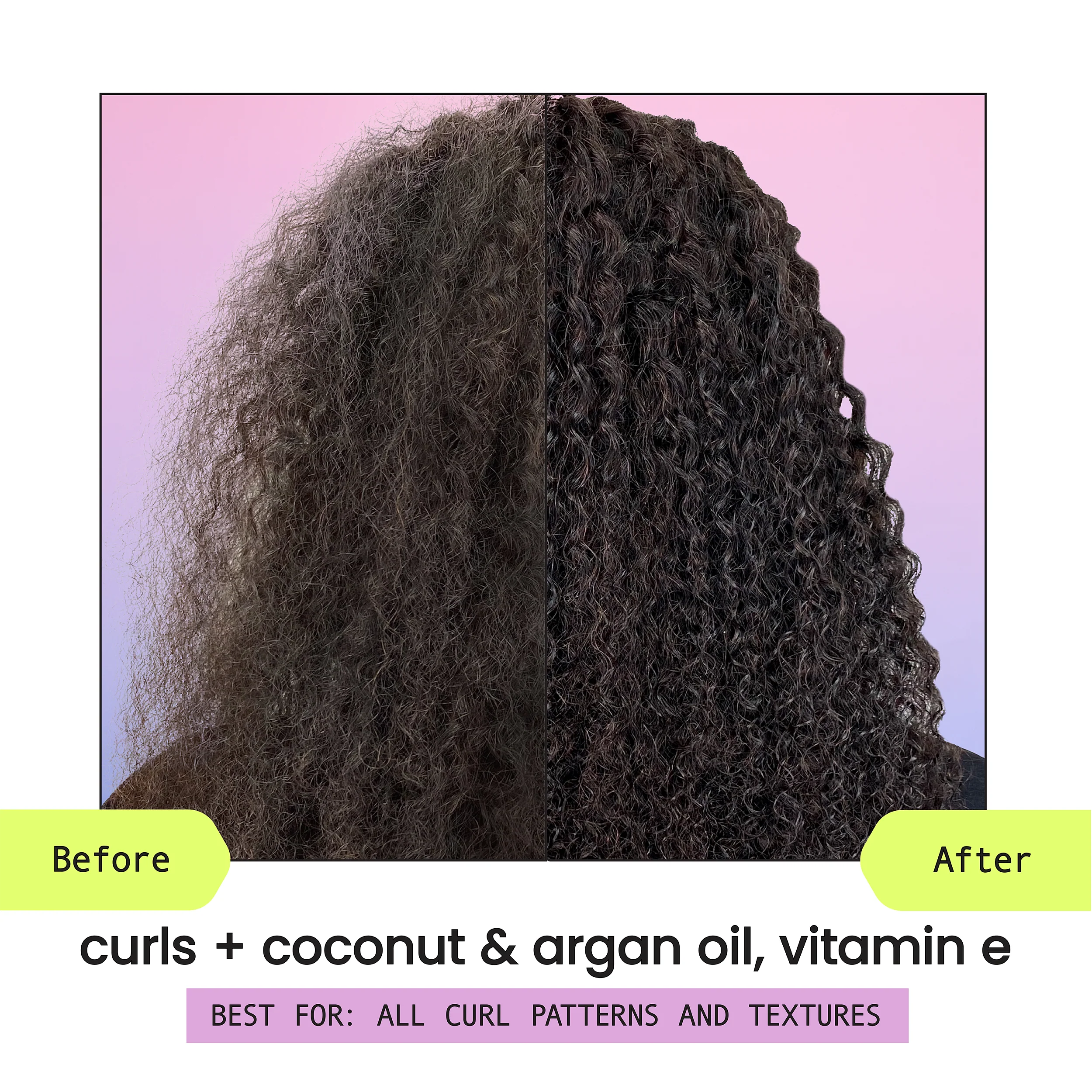 Curls + Coconut Oil, Argan Oil & Vitamin E Defining Curl Cream - Image 4