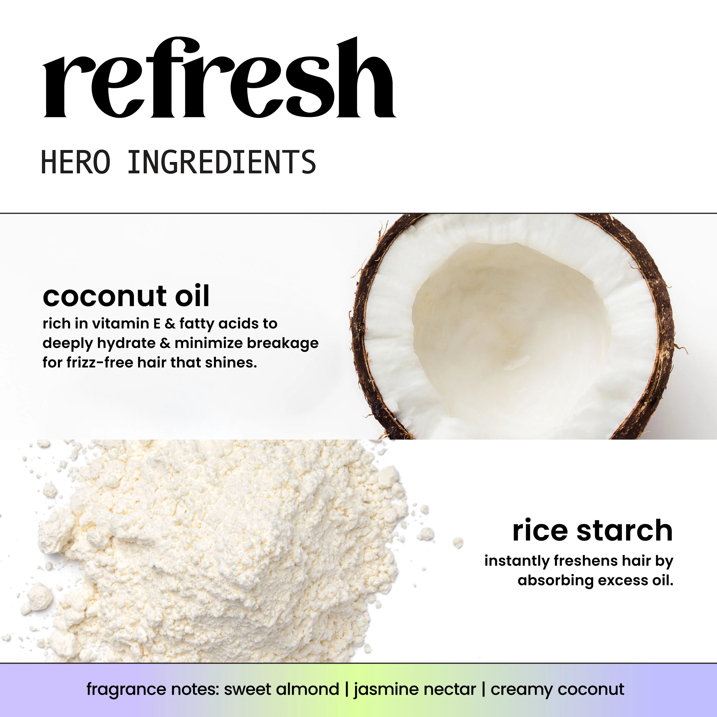 Refresh + Coconut Oil Dry Shampoo 4.3 oz - Image 5